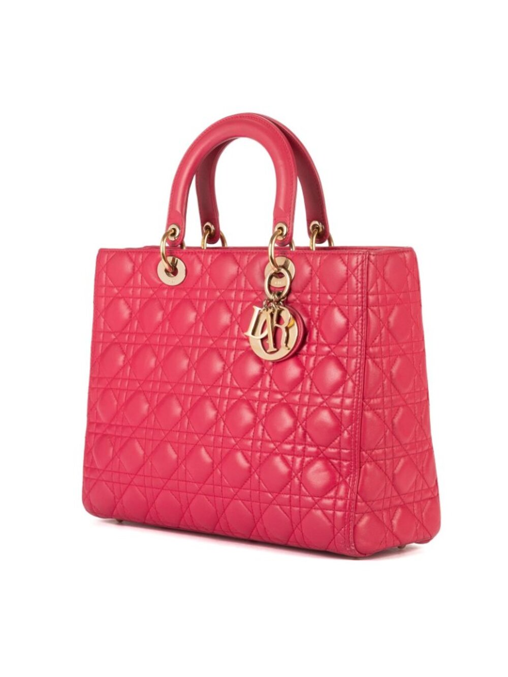 Dior Lady Dior Pink Cannage Leather Handbag - Picture 2 of 15